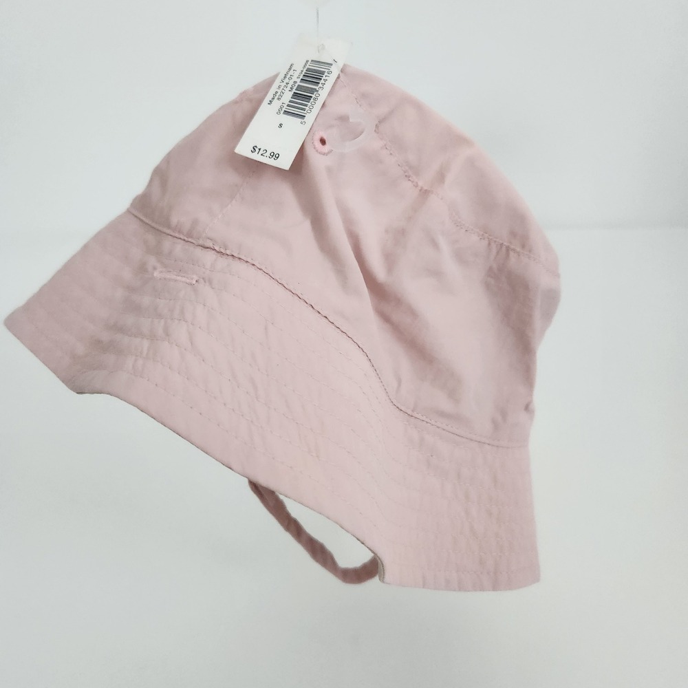 Baby Girl Pink Bucket Sun Hat Small Adjustable‎ Strap NWT